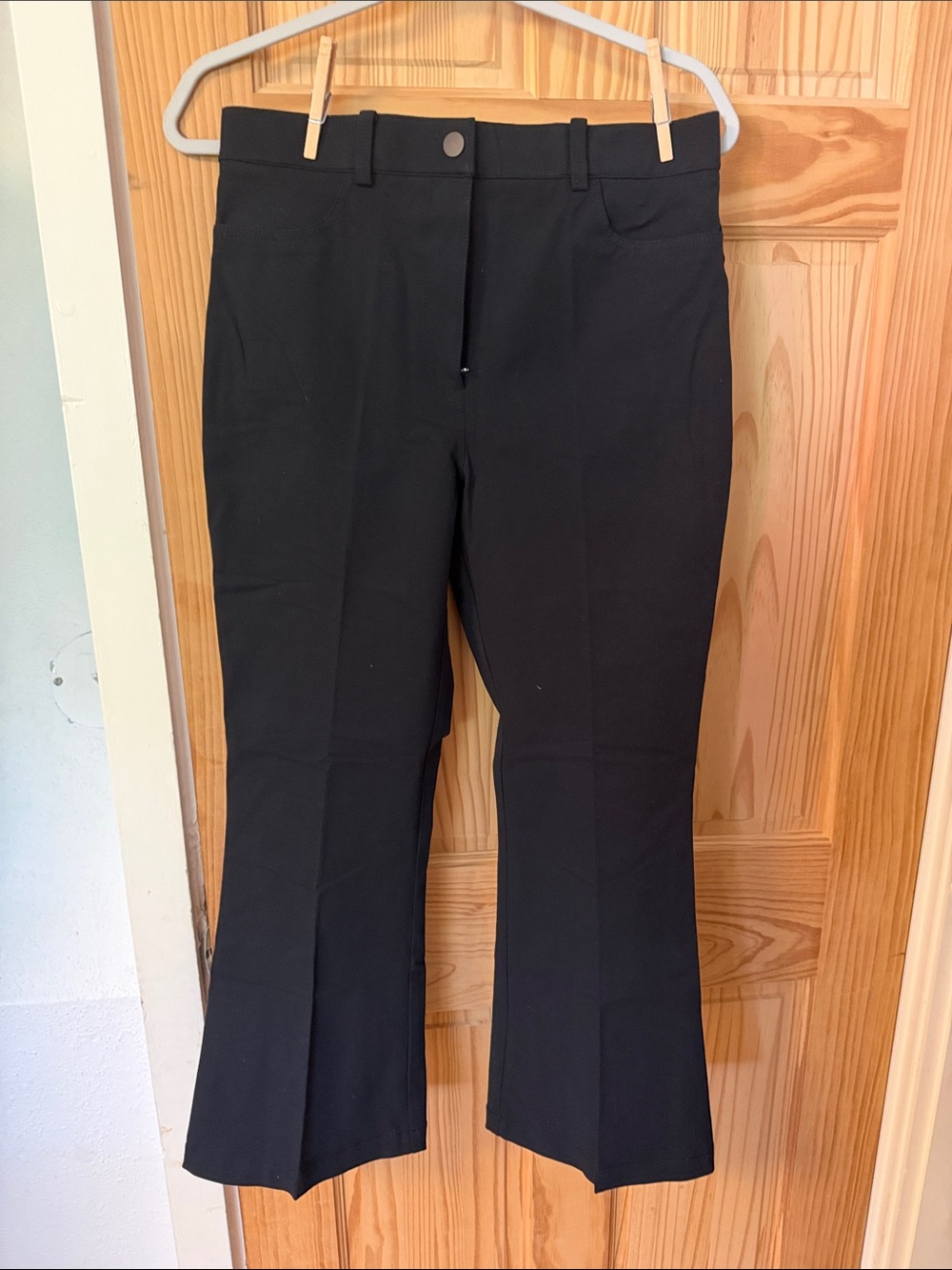 Black Cropped Kickflare Pants - Women's Ankle & Cropped